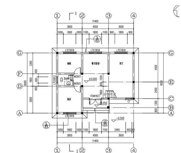 具体户型格局看下面户型图(尺寸比例1:100)        一层户型平面