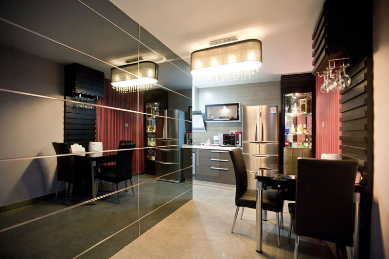 30平现代简约风小户型单身公寓餐厅装修效果图