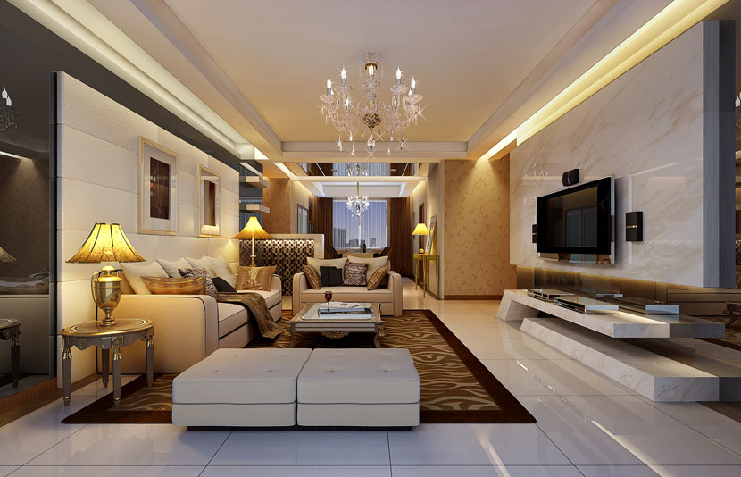 豪气  现代欧式风格客厅 ,欧式客厅,客厅沙发,客厅灯,客厅