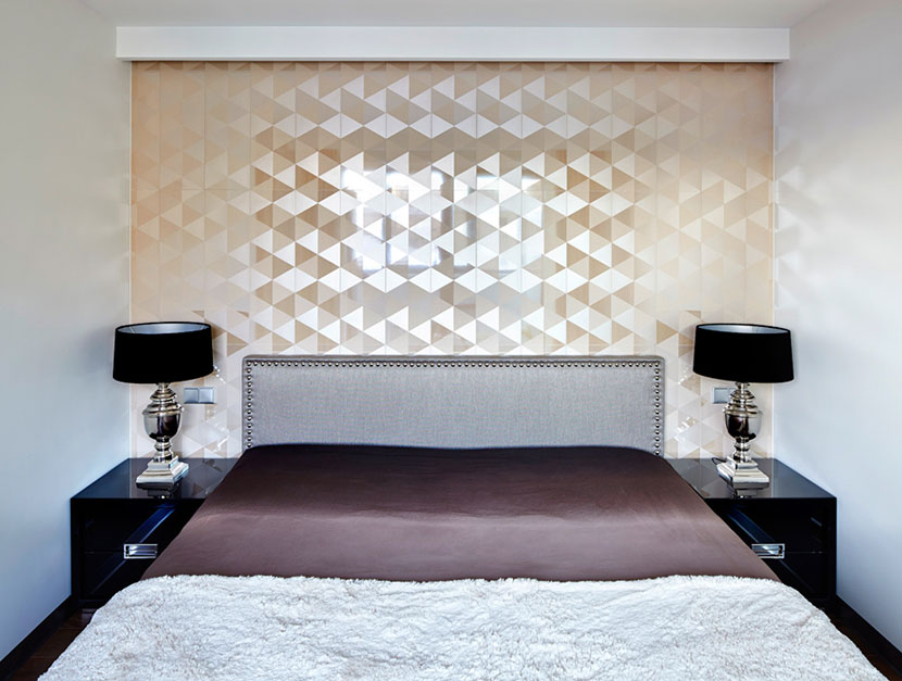 现代简约风格小户型10平米卧室背景墙效果图