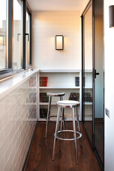 50平现代混搭风一居室小公寓阳台书房装修效果图