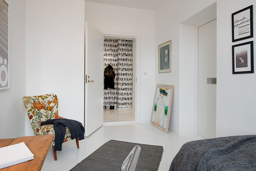 现代风格四室一厅公寓30平米客厅纯白装修效果图