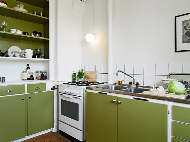 巧妙点缀空间 33平米翠绿单身公寓 ,小户型装修,超小户型,绿色,现代简约风格,日式风格,小清新,单身公寓