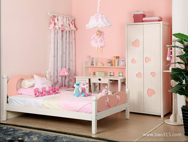 90平米三居室韩式风格儿童房装修效果图-韩式风格儿童床图片 