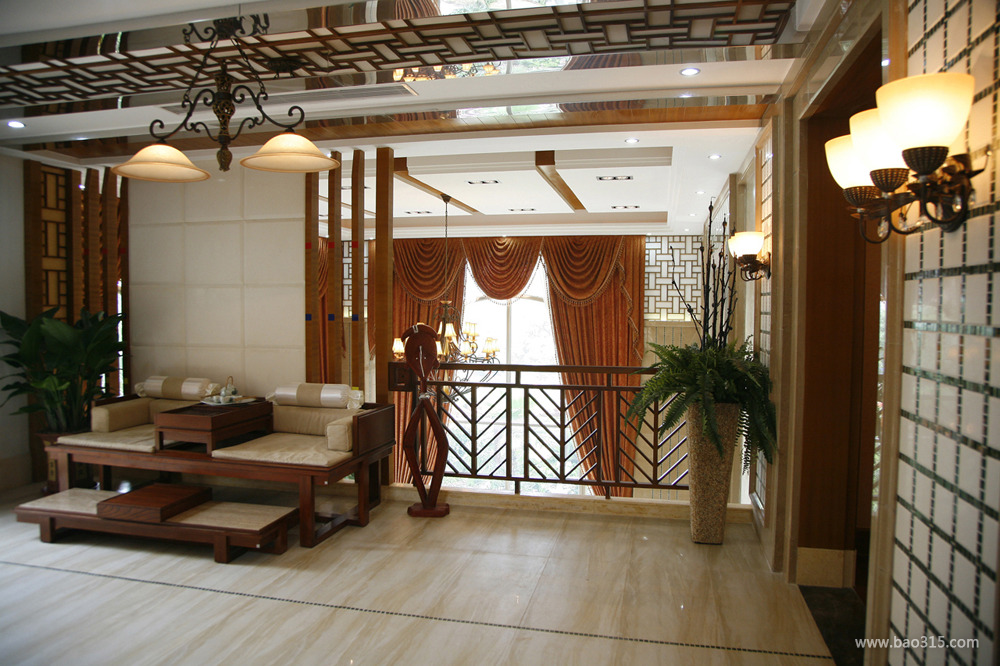 600平米别墅东南亚风格客厅装修效果图,东南亚风格双人沙发图片