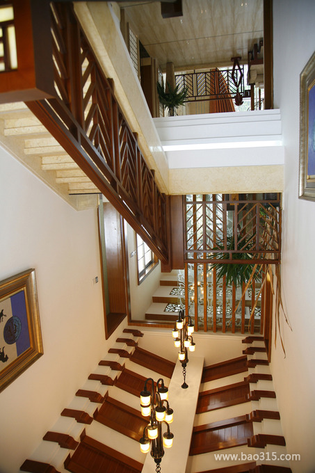 新古典风格别墅30平米走廊灯具搭配效果图
