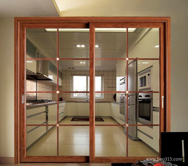 90平现代风二居室厨房隔断门装修效果图