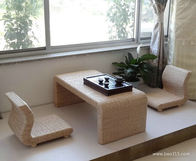 日式风格三室一厅休闲阳台榻榻米装潢效果图