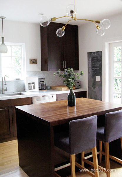优雅古典风二居室厨房吧台装修效果图