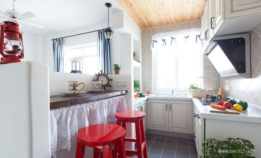 北欧风格三室一厅厨房创意装修效果图