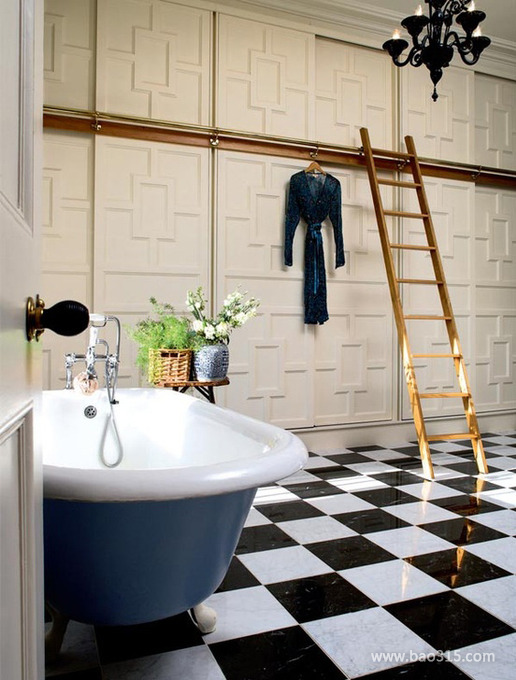欧式古典浴室浴缸装修效果图