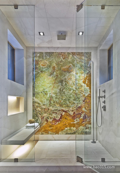 淋浴房背景墙的艺术设计