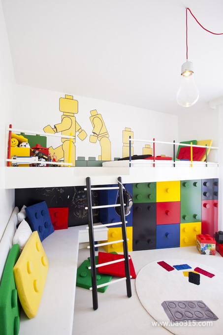 现代简约风二居室彩色儿童房装修效果图