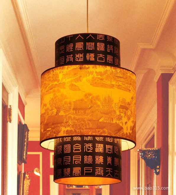 古典中式风格走廊吊灯装饰效果图