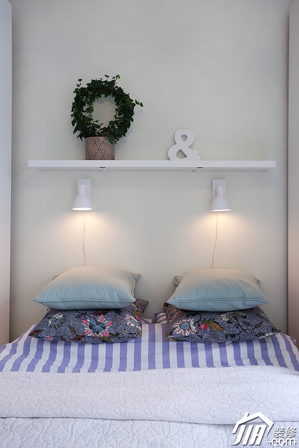 瑞典北欧式小居室 彩色活力温馨窝 温馨,欧式风格,公寓装修,彩色装修,富裕型装修,卧室,床