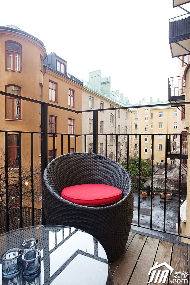 瑞典北欧式小居室 彩色活力温馨窝 温馨,欧式风格,公寓装修,彩色装修,富裕型装修,阳台