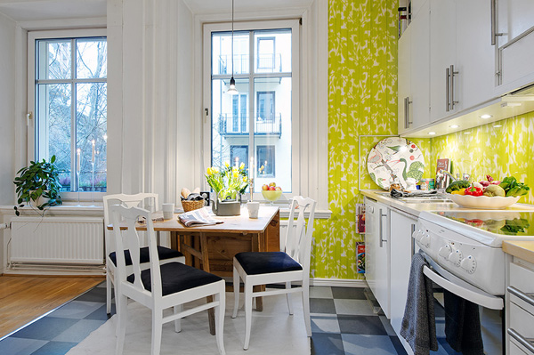 50平淡雅北欧风一居室小户型厨房装修效果图