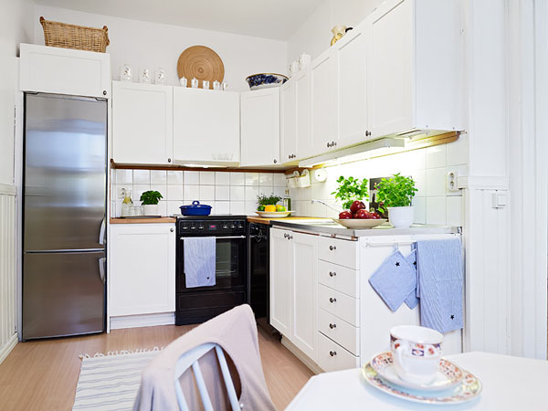 50平清新北欧风小户型公寓厨房装修效果图