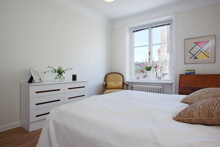 简约中发挥创意 北欧风白色两居室 公寓装修,经济型装修,宜家风格,卧室,白色,小清新