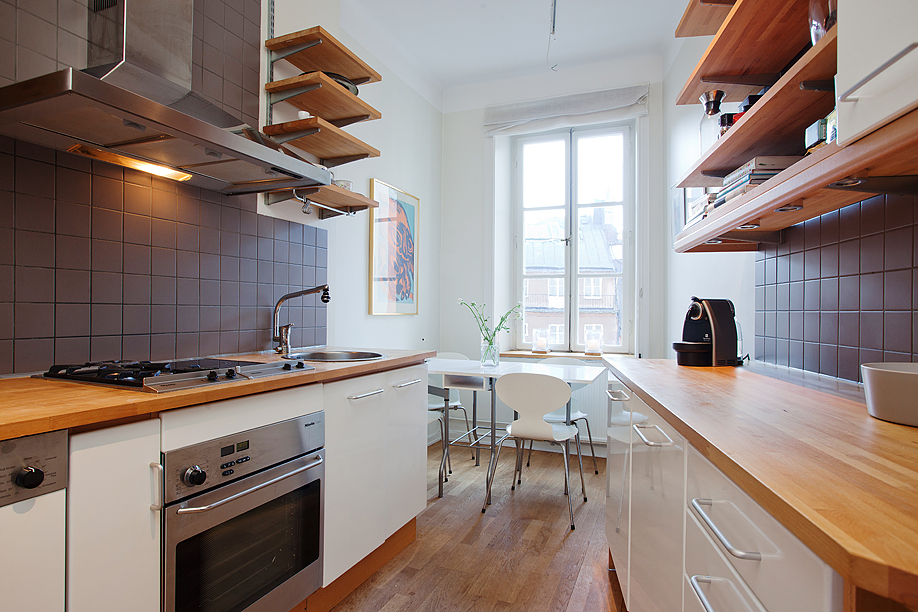 简约中发挥创意 北欧风白色两居室 公寓装修,经济型装修,宜家风格,厨房,橱柜