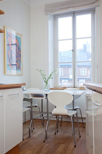简约中发挥创意 北欧风白色两居室 公寓装修,经济型装修,宜家风格,餐厅