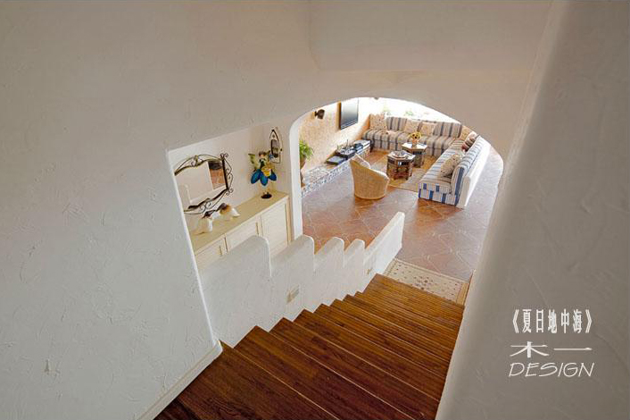 地中海风格复式楼楼梯装修效果图