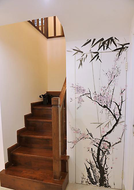 中式风格复式实木楼梯装修效果图