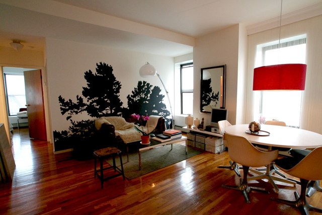 soho艺术优雅家 工作生活同一屋 公寓装修,富裕型装修,简约风格,客厅,沙发,餐桌,手绘墙,沙发背景墙