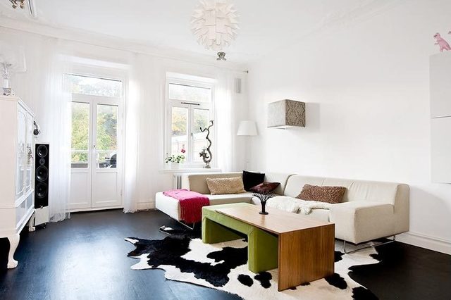 北欧风格公寓30平米客厅沙发软装效果图