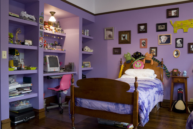 童趣生活不一样 庄重复式楼一颗孩童心 公寓装修,80平米装修,经济型装修,混搭风格,复式装修,海外家居,儿童房,床,紫色