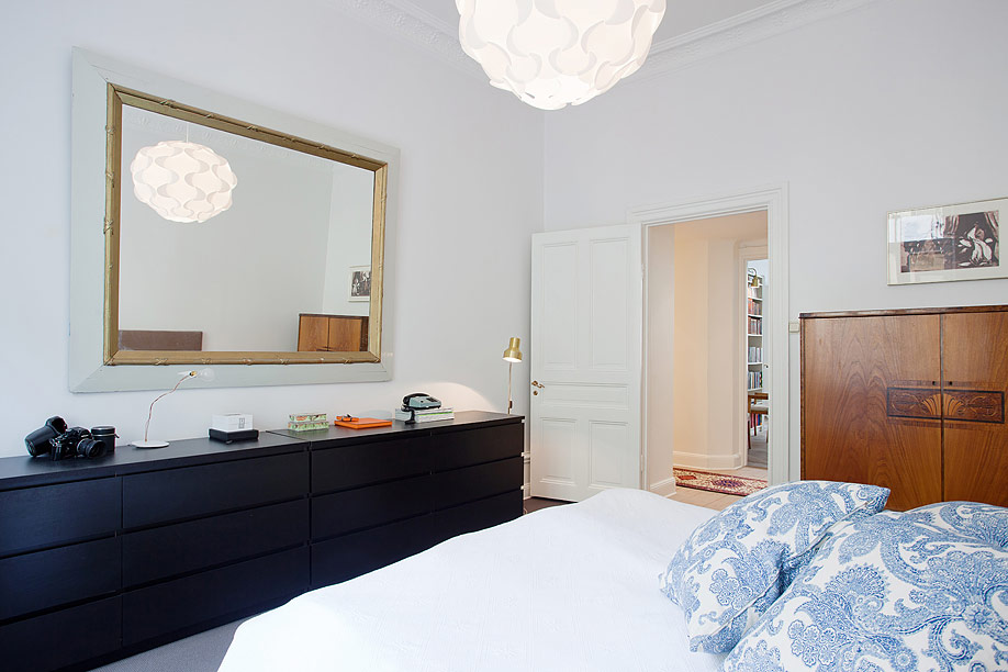 紧随时尚潮流 北欧公寓也要混搭一把 公寓装修,小户型装修,富裕型装修,北欧风格,宜家风格,海外家居,卧室,床