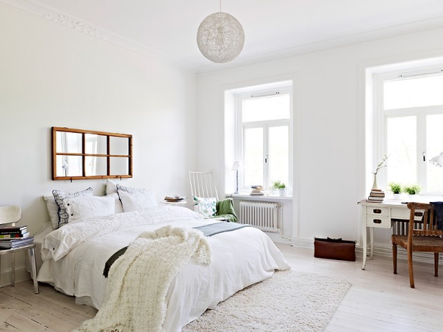 简单北欧风 65平白色原生态公寓 小户型装修,60平米装修,经济型装修,宜家风格,海外家居,卧室,床