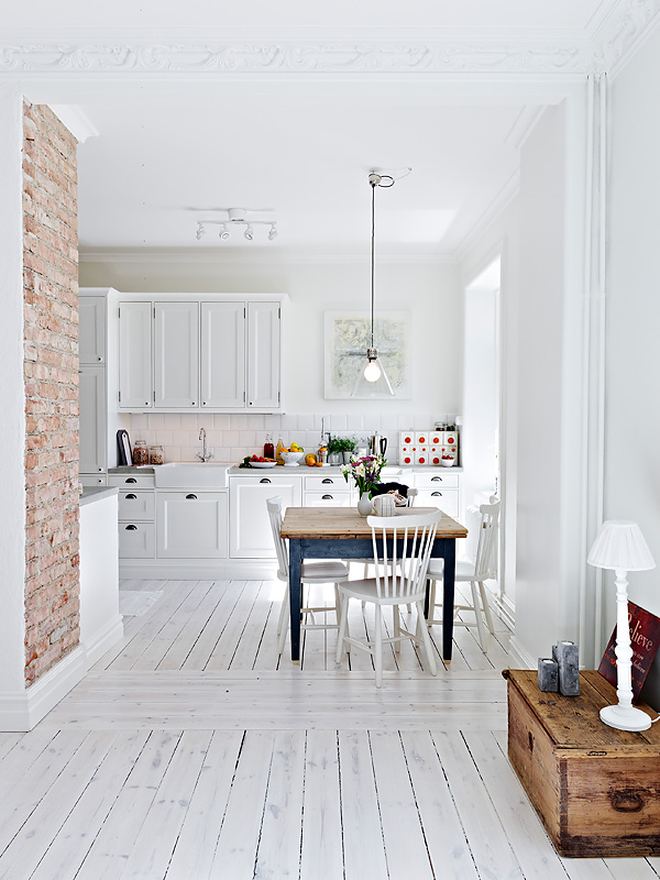 简单北欧风 65平白色原生态公寓 小户型装修,60平米装修,经济型装修,宜家风格,海外家居,厨房