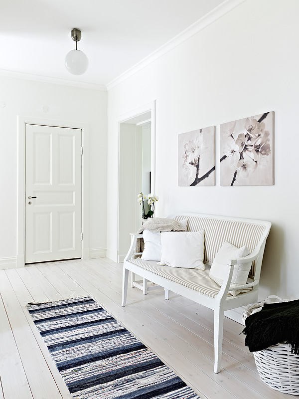 简单北欧风 65平白色原生态公寓 小户型装修,60平米装修,经济型装修,宜家风格,海外家居,门厅