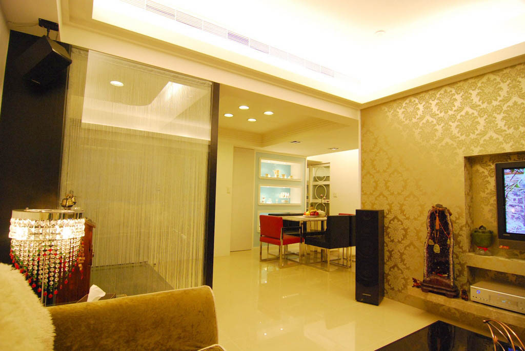 混搭时尚空间 气质简约家 台湾家居,公寓装修,130平米装修,富裕型装修,新古典风格,台湾家居客厅,隔断