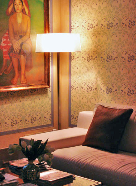 东南亚风格三室一厅公寓30平米卧室精美壁纸软装效果图