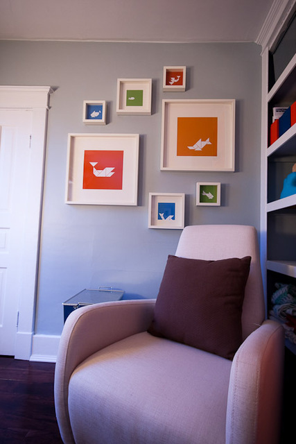 英式风格两室一厅小户型客厅墙面装饰画效果图