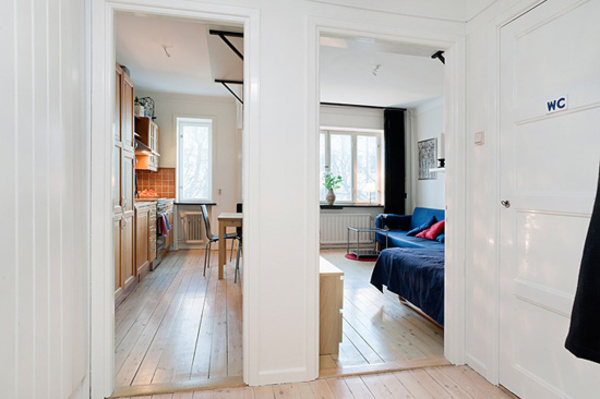29平单身小公寓 彰显原生态气质 小户型装修,一居室装修,经济型装修,简约风格,门厅
