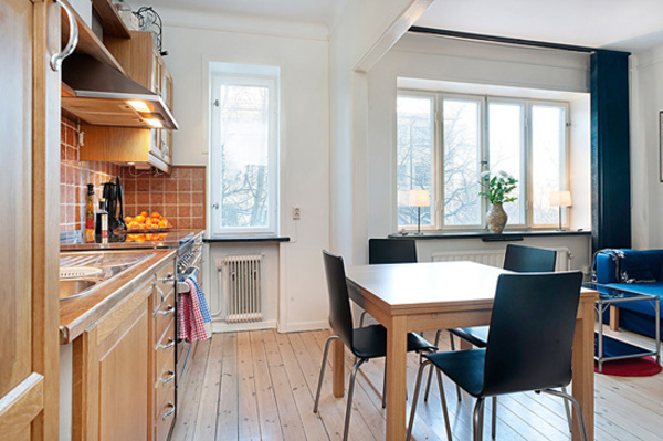 29平单身小公寓 彰显原生态气质 小户型装修,一居室装修,经济型装修,简约风格,餐桌