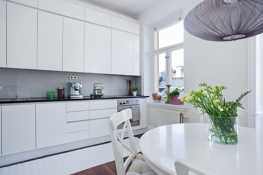 清新北欧二居室厨房橱柜装修效果图