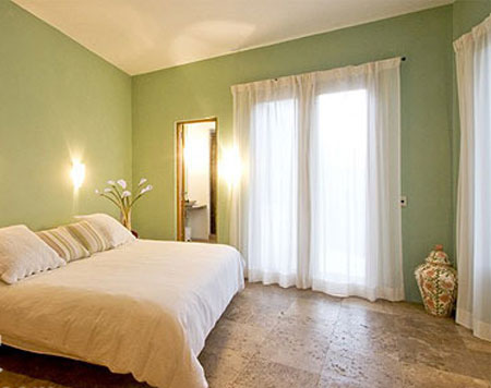 田园风格两室一厅公寓20平米卧室床头灯软装效果图