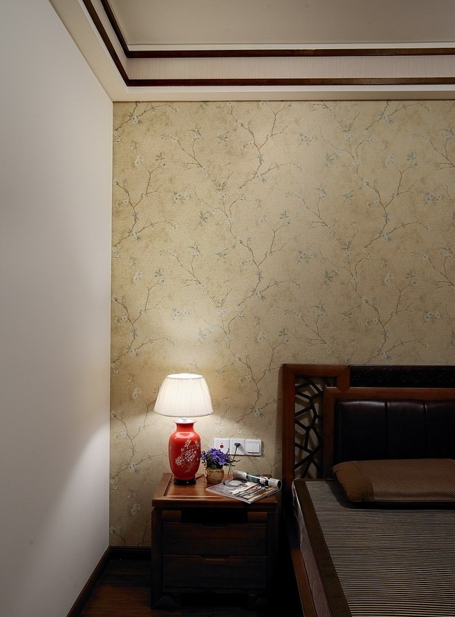 法式风格两室一厅10平米卧室背景墙壁纸效果图