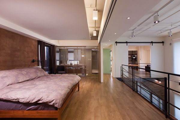 台湾温馨三口之家 超现代LOFT loft风格,跃层装修,富裕型装修,简约风格,台湾家居,卧室