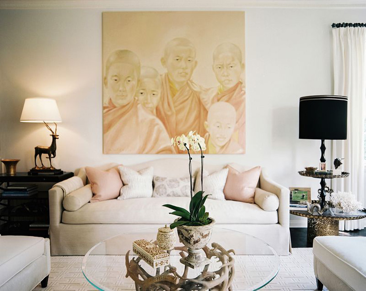美式客厅 30个美式风格沙发搭配方案 美式风格,装饰画,客厅,沙发,茶几