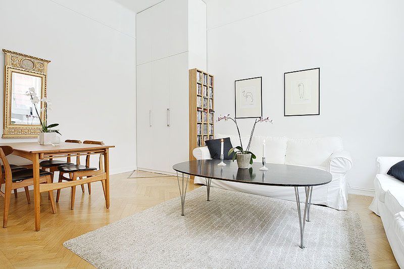 简约风格两室一厅小户型客厅地毯软装效果图