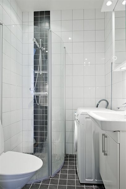 37平北欧风极简风单身公寓卫生间装修效果图