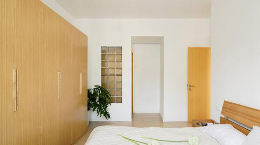 木水-我的SUNNY心情 现代简约两居 木水,公寓装修,90平米装修,经济型装修,简约风格,卧室,床,衣柜,隔断,实用