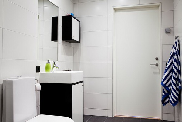54平黑白色系公寓房 精致简约生活家 公寓装修,50平米装修,小户型装修,经济型装修,简约风格,卫生间,洗手台,黑白