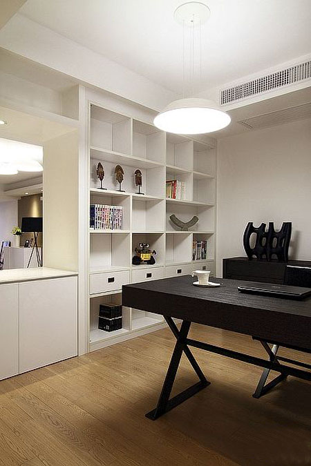 简约时尚现代家 明媚清新一居室 一居室装修,富裕型装修,简约风格,书房,书桌