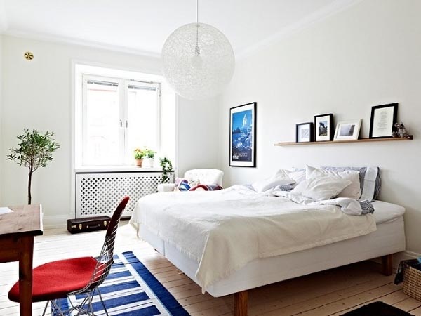 60简洁北欧家一居室卧室地板装修效果图